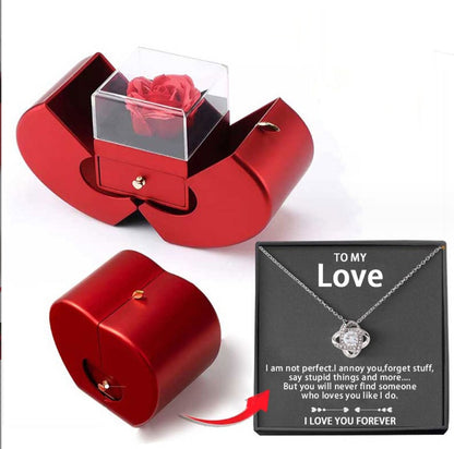 Eternal Rose Jewelry Box - Valentine's Day Mother's Day Gift Necklace | Prime Care